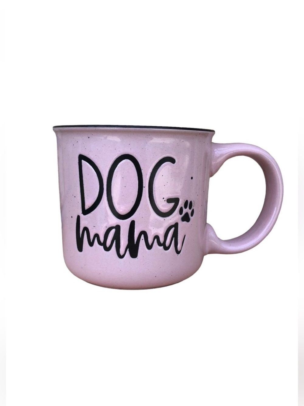 Dog Mama Coffee Te Ceramic  Large  Ping Black White Mug by Eccolo.